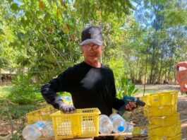 พืชลอยน้ำ การใช้ประโยชน์จากวัสดุท้องถิ่นของพ่อเปี๊ยก